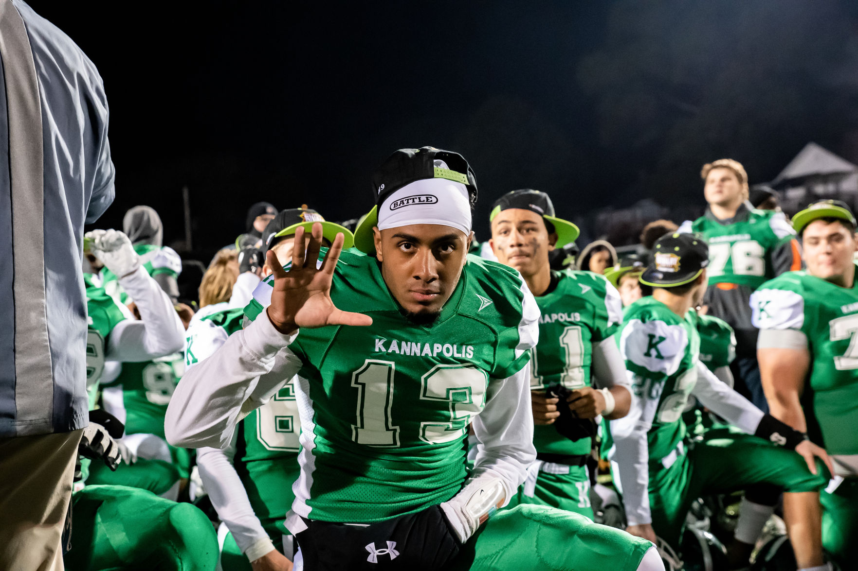 the annual Battle of the Bell high school football game